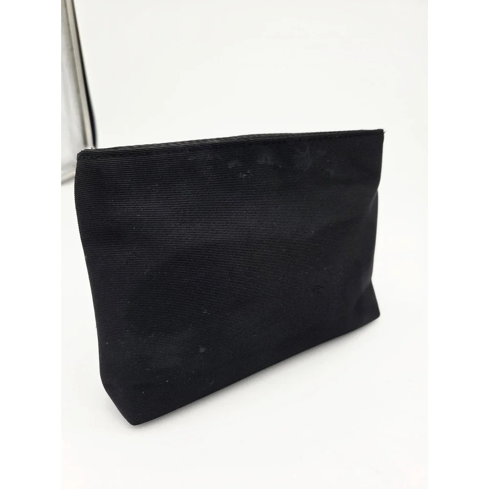 YSL Yves Saint Laurent Vintage Black Velvet Cosmetic Makeup Bag Velvet Heart
